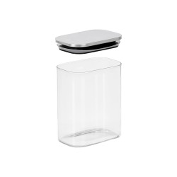 1,1L RECTANGULAR BOROSILICATE JAR STEEL LID