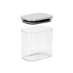 800ML RECTANGULAR BOROSILICATE JAR STEEL LID