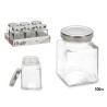 POT CARRE VERRE TRANS AVEC COUVERCLE 100