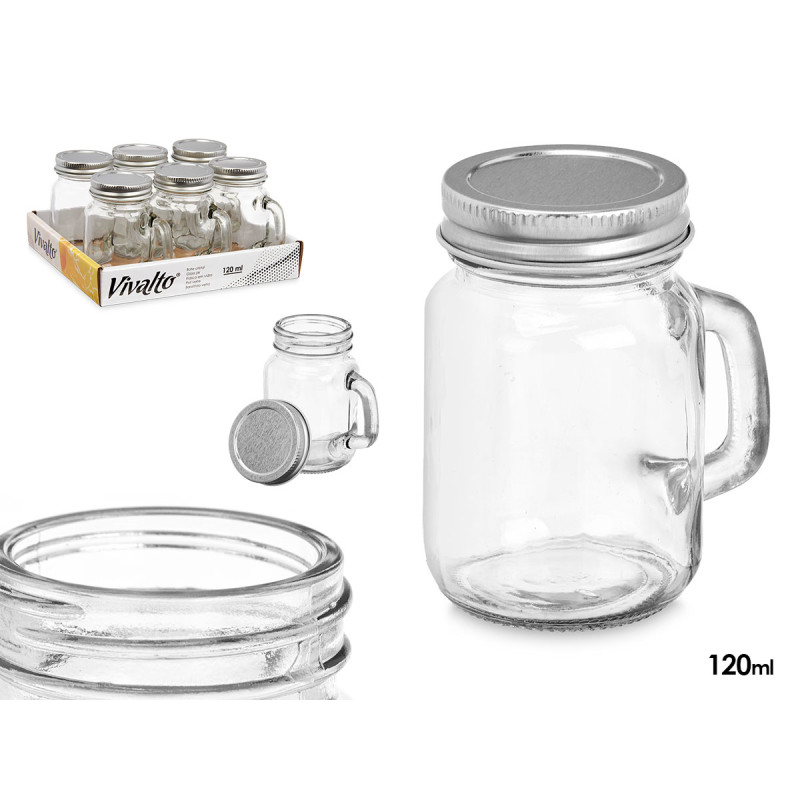 BARATTOLO QUADR VETRO TRASP C/COPERCHIO- 120ML