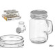 BARATTOLO QUADR VETRO TRASP C/COPERCHIO- 120ML