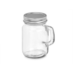 SQUARE CRYSTAL JAR W/CAP-HANDLE 120ML