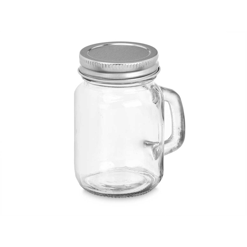 SQUARE CRYSTAL JAR W/CAP-HANDLE 120ML