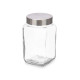 POT VERRE CUADR 1L COUVERCLE ACIER