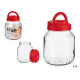 FRASCO VIDRO 1,7L TAMPA VERMELHA 