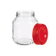 POT VERRE 1,7L COUVERCLE ROUGE 