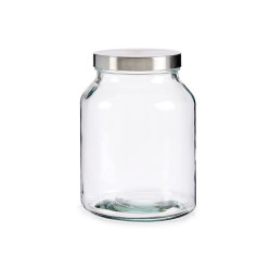 BOTE VIDRIO CON TAPA METAL