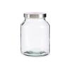 FRASCO DE VIDRO COM TAMPA DE METAL
