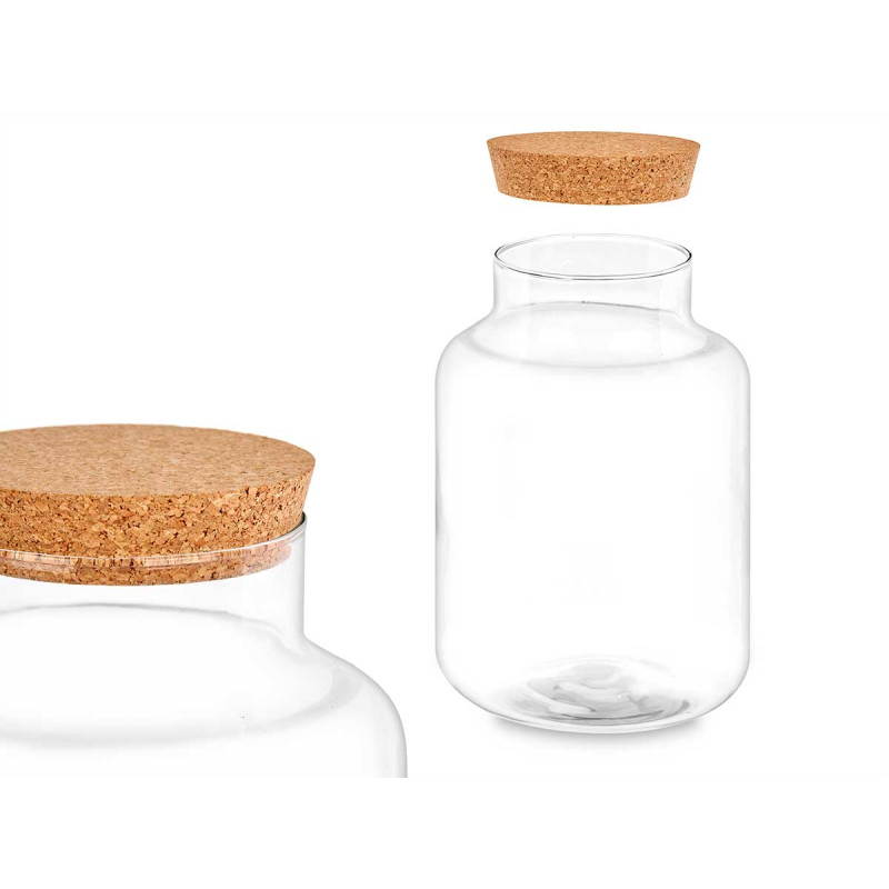 VASO CILINDRICO CON FORO TAPPO SUGHERO