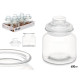 BARATTOLO TONDO LISCIO COPERCHIO VETRO 600ML