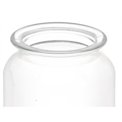 POT ROND EN VERRE LISSE AVEC COUVERCLE 600ML