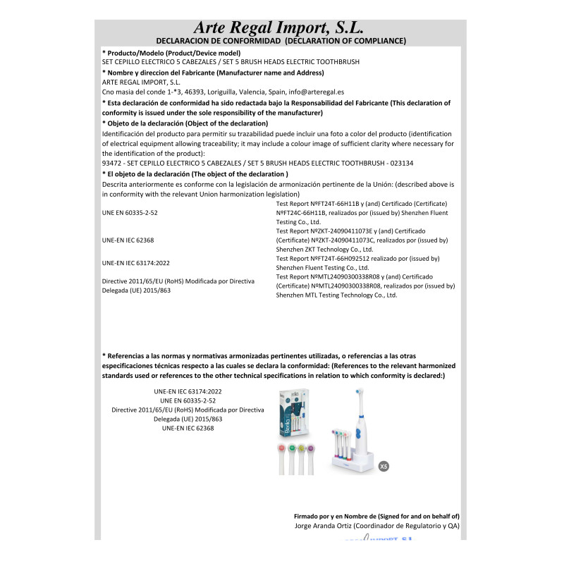 SET 5 BRUSH HEADS ELECTRIC TOOTHBRUSH