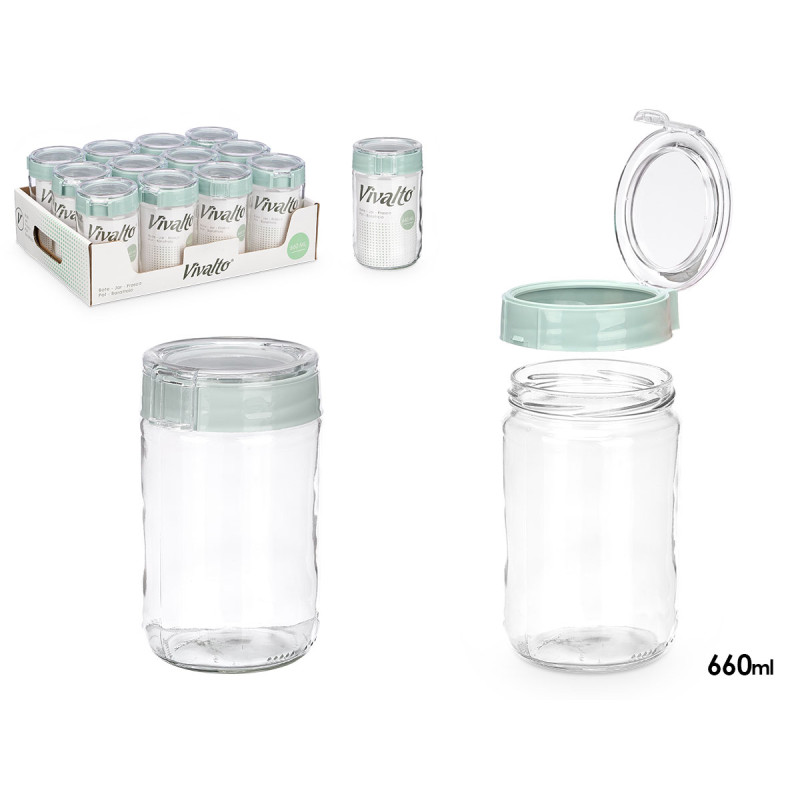 FRASCO COM TAMPA 660ML VERDE