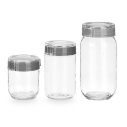 SET 3 BARATTOLO TAPPO GRIGIO 425 660 1000ML