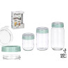 SET 3 JARS WITH LID GREEN 425 660 1000ML