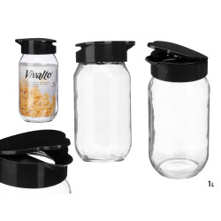 FRASCO VIDRO DOSIFICADOR 1L PRETO