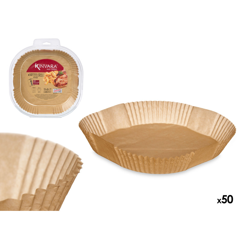 SET 50 PCS AIR FRYER PAPER MOULD SQUARE LARGE