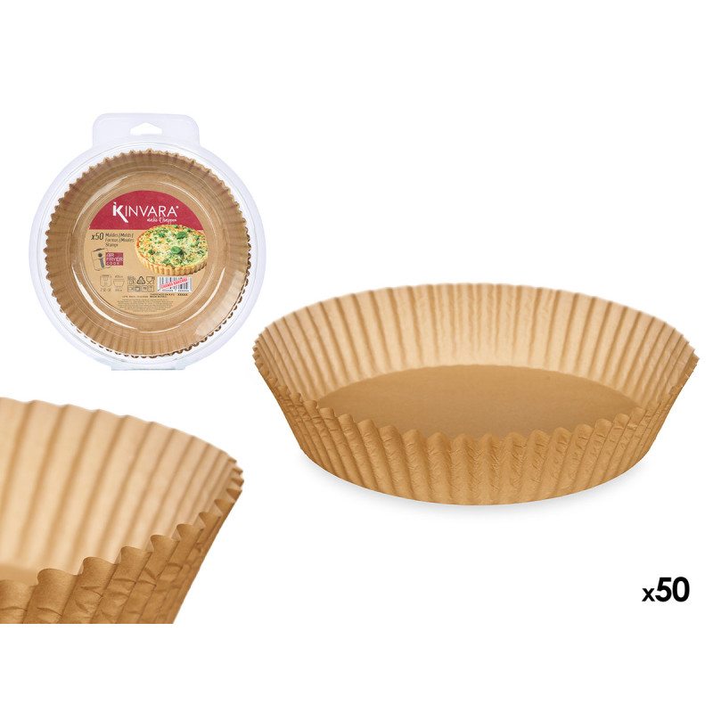 SET 50 PIÈCES MOULE PAPIER FRITEUSE AIR ROND PETIT