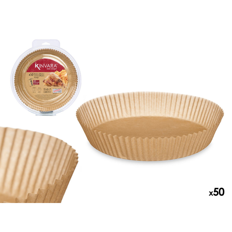SET 50 PCS PAPER MOULD AIR FRYER ROUND LRG 