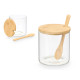 BOROSILICATE SUGAR JAR BAMBOO LID 500ML