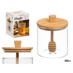 BARATTOLO MIELE BOROSI COPERCHIO LEGNO MANGO 500ML