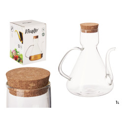 OLIERA BOROSILICATO CON TAPPO SUGHERO 1000ML