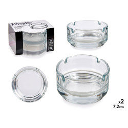 SET 2 CENERIERE VETRO 7,2CM