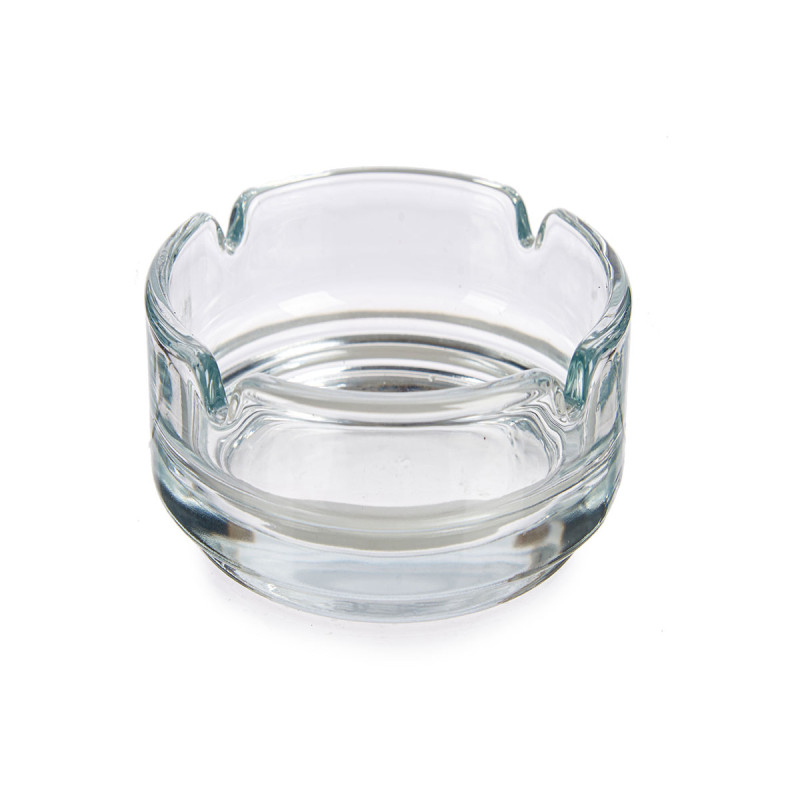 SET 2 GLASS ASHTRAY 7,2CM