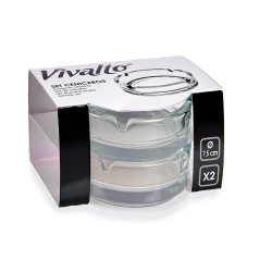 SET 2 CENICERO VIDRIO 7,2CM