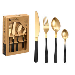 SET 16 UTENSILI IN ORO NERO
