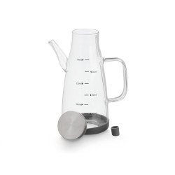 750ML BOROSILICATE OIL DISPENSER STEEL LID