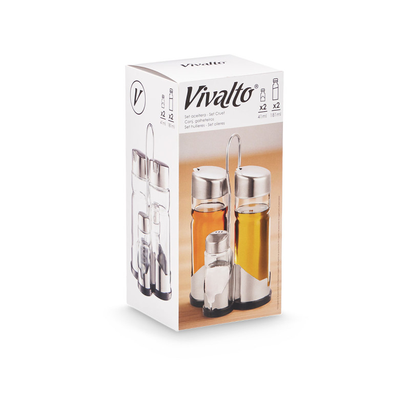 SET 4 OLIERA ACETIERA PORTASPEZIE 41 181ML