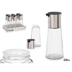 GALHETA VINAGRE TRANSPARENTE COM TAMPA M