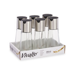 GALHETA VINAGRE TRANSPARENTE COM TAMPA M