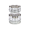 SET 9 BOTES CRISTAL SOPORTE METAL REDOND