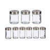 SET 9GLASS JARS AND SPICE BOTTLE 85 320M