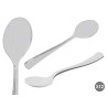CONJ 12 COLHERES SOBREMESA EM PLASTICO PRATEADO