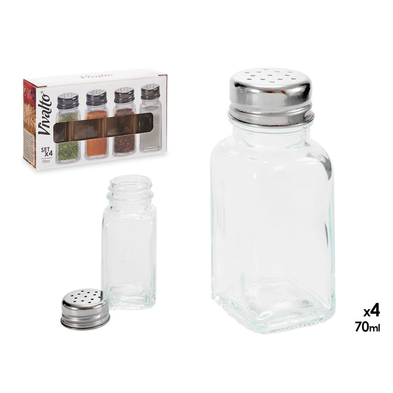 SET 4 ESPECIEROS CRISTAL 70ML