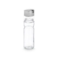 GLASS OIL CRUET STEEL LID 180ML