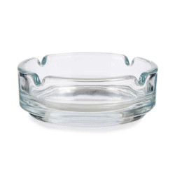SET 2 GLASS ASHTRAY 9CM