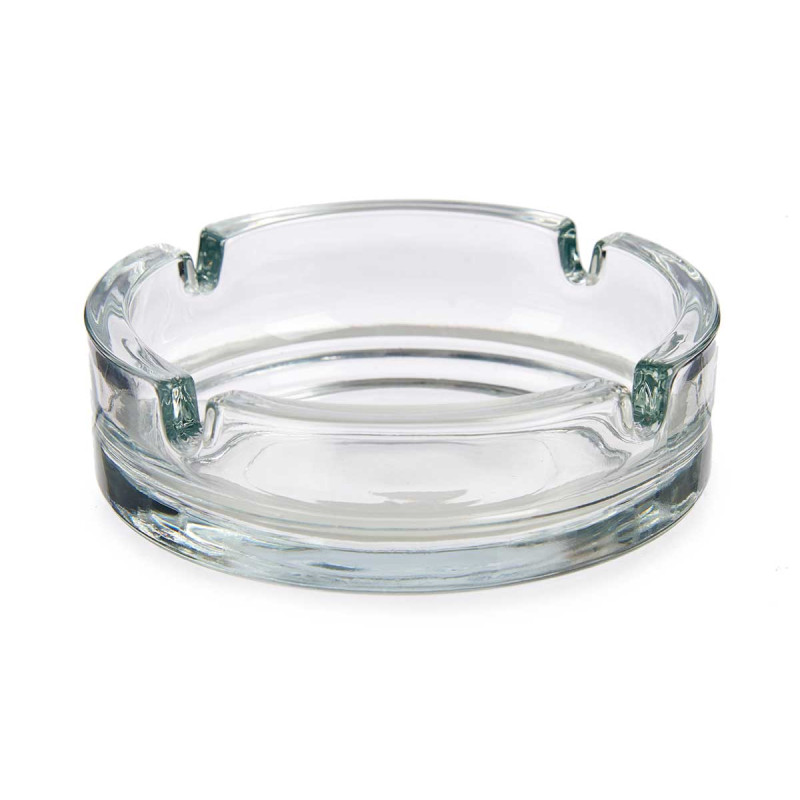 SET 2 10,5CM BIG GLASS ASHTRAY 