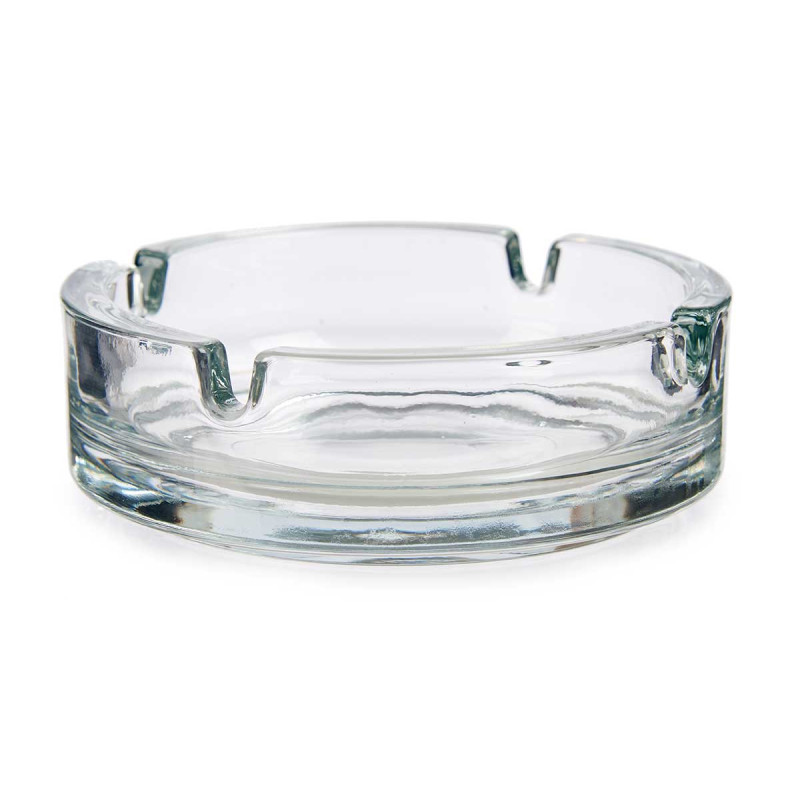 SET 2 CENDRIER VERRE GRAND 10,5CM 
