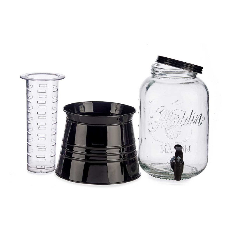 PICHET AVEC SUPPORT ET REFROIDISSEUR 3800 ML NOIR 