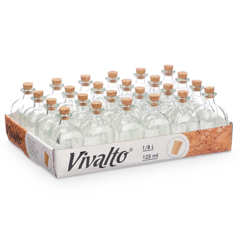 FRASQUE VERRE 125 ML COUVERCLE LIEGE 