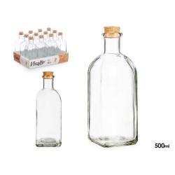 FRASCO VIDRO 500 ML TAMPA DE CORTIÇA 