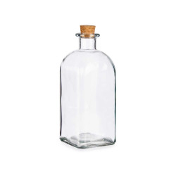 GLASS BOTTLE 1000ML CORK STOPPER 