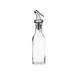 GLASS OIL BOTTLE WITH DISPENSER STOPPER 180ML