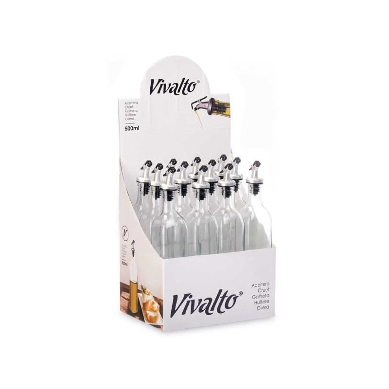 OLIERA IN VETRO CON TAPPO DOSATORE 500 ML