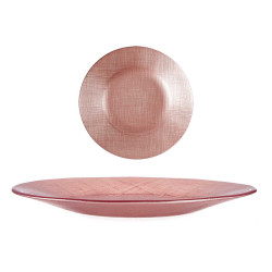 SOFT PINK 21CM GLASS PLATE