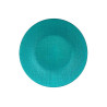 ASSIETTE VERRE 27CM TURQUOISE